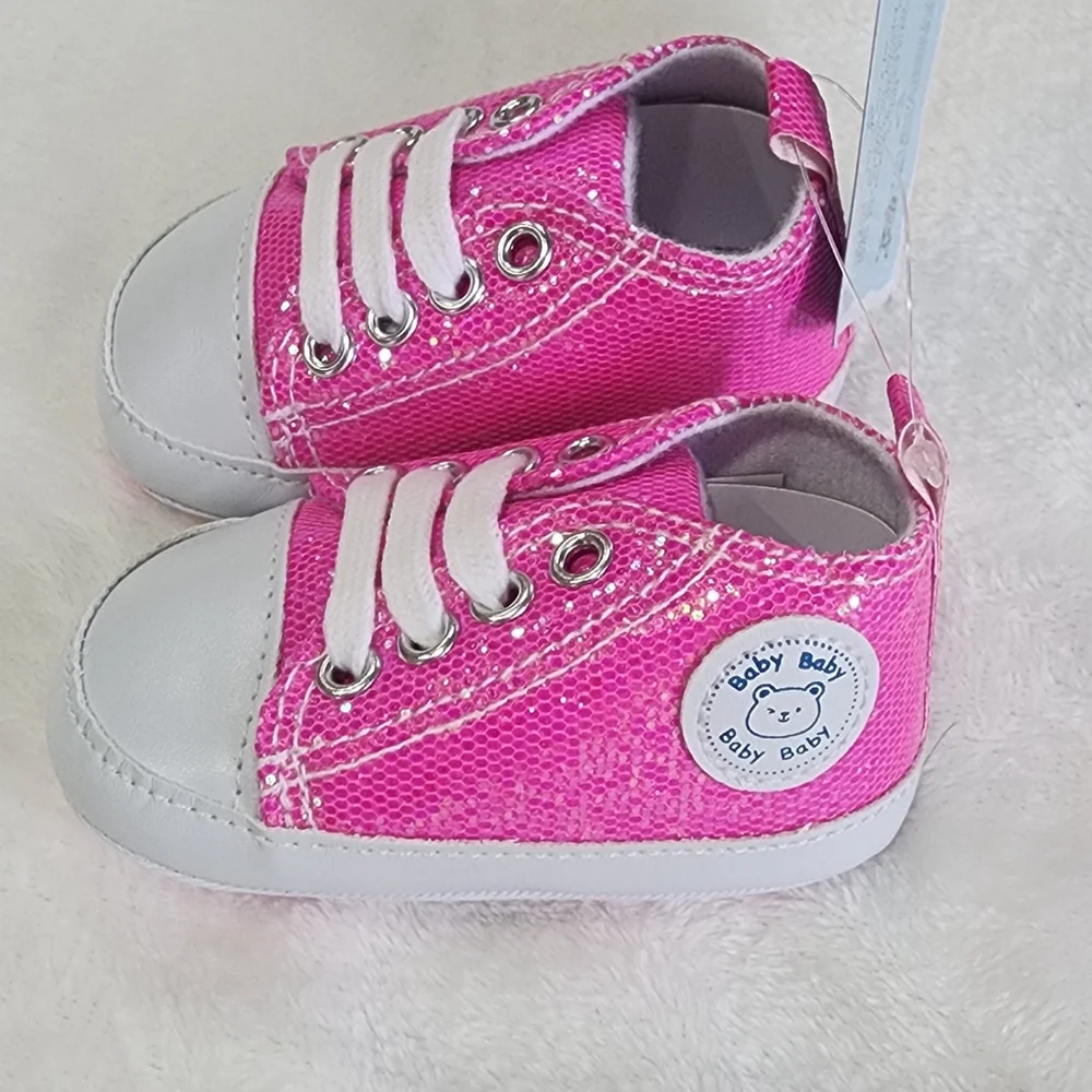 ✨️💖 Baby RABEISIR Shoes Size 0-6 Months Pink sparkling 💖 ✨️